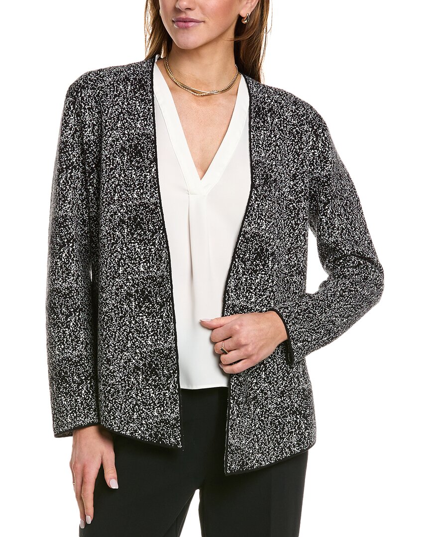 Anne Klein womens Fitted Cardigan, l, Black
